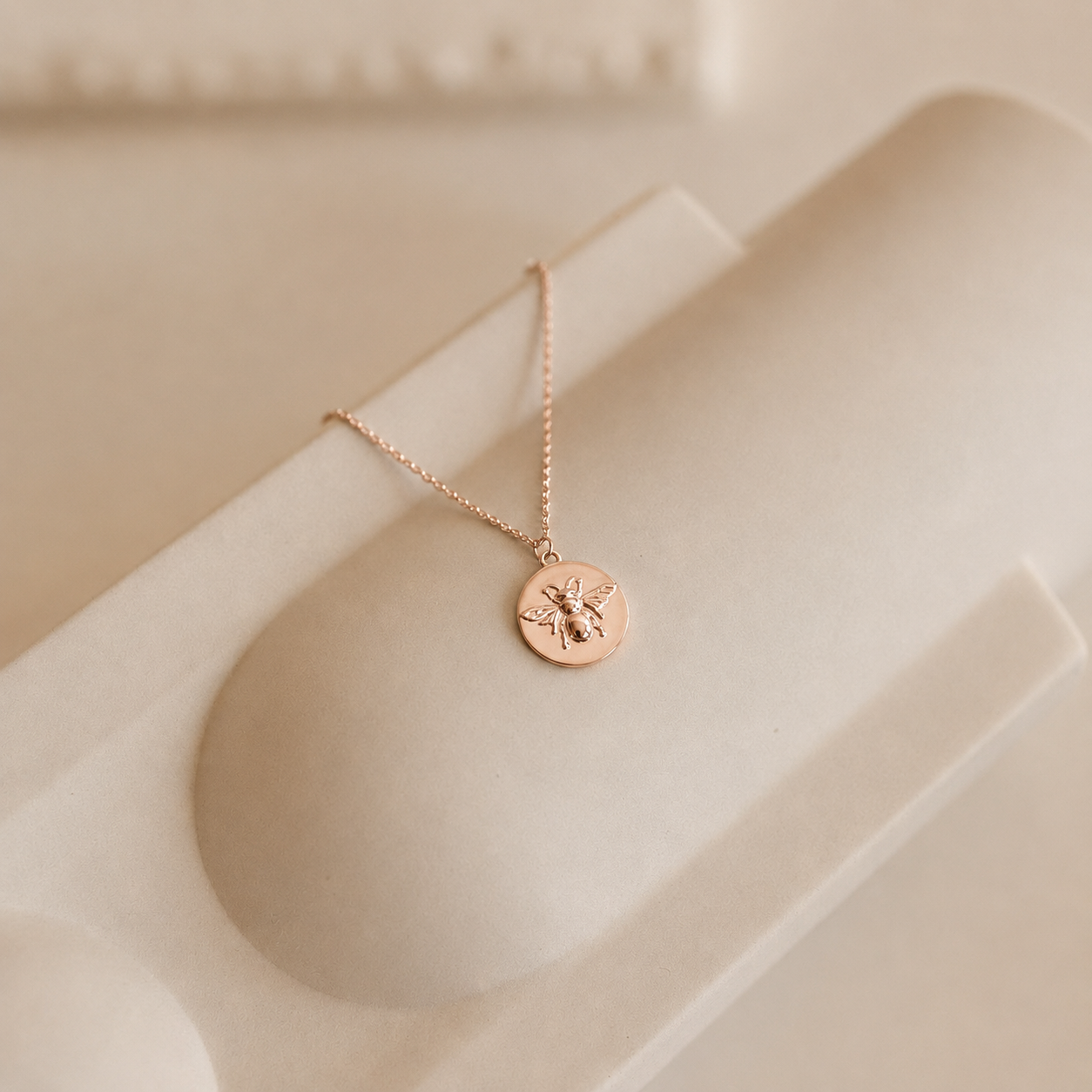 Bee Coin Pendant Necklace