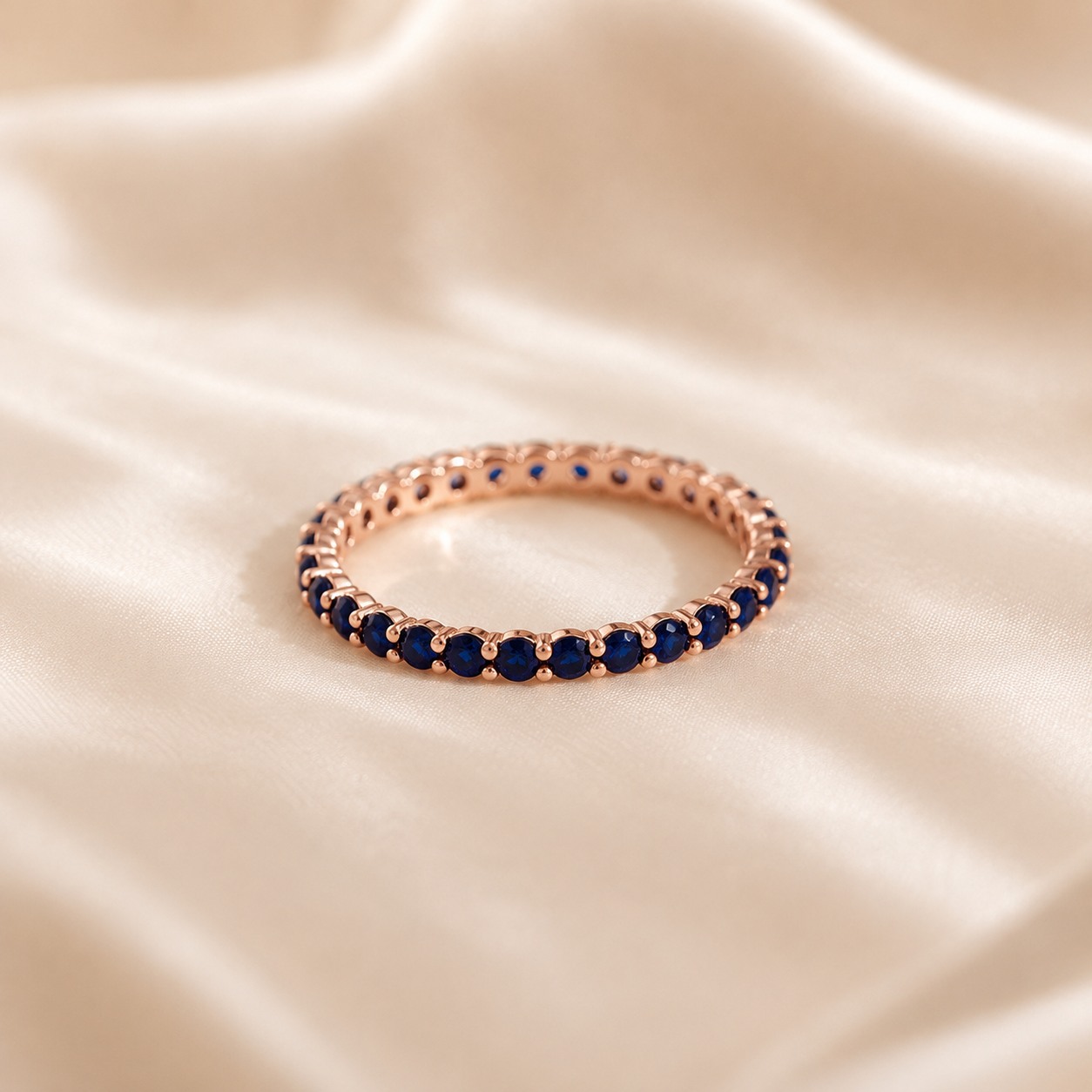 Custom Eternity Tennis Birthstone Ring