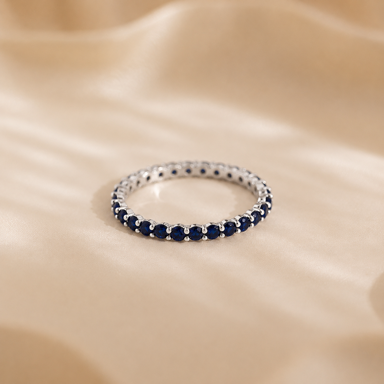 Custom Eternity Tennis Birthstone Ring