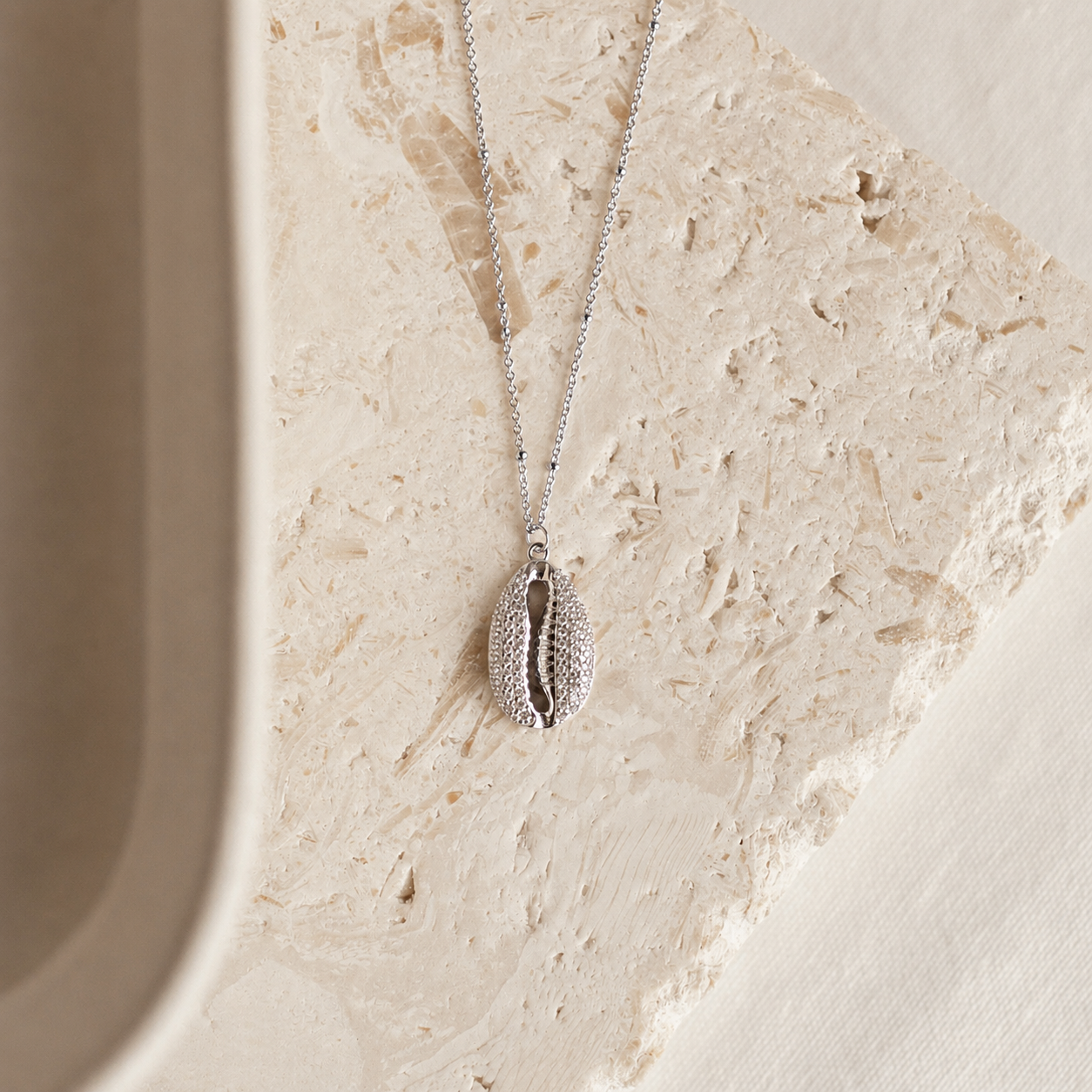 Pave Shell Necklace