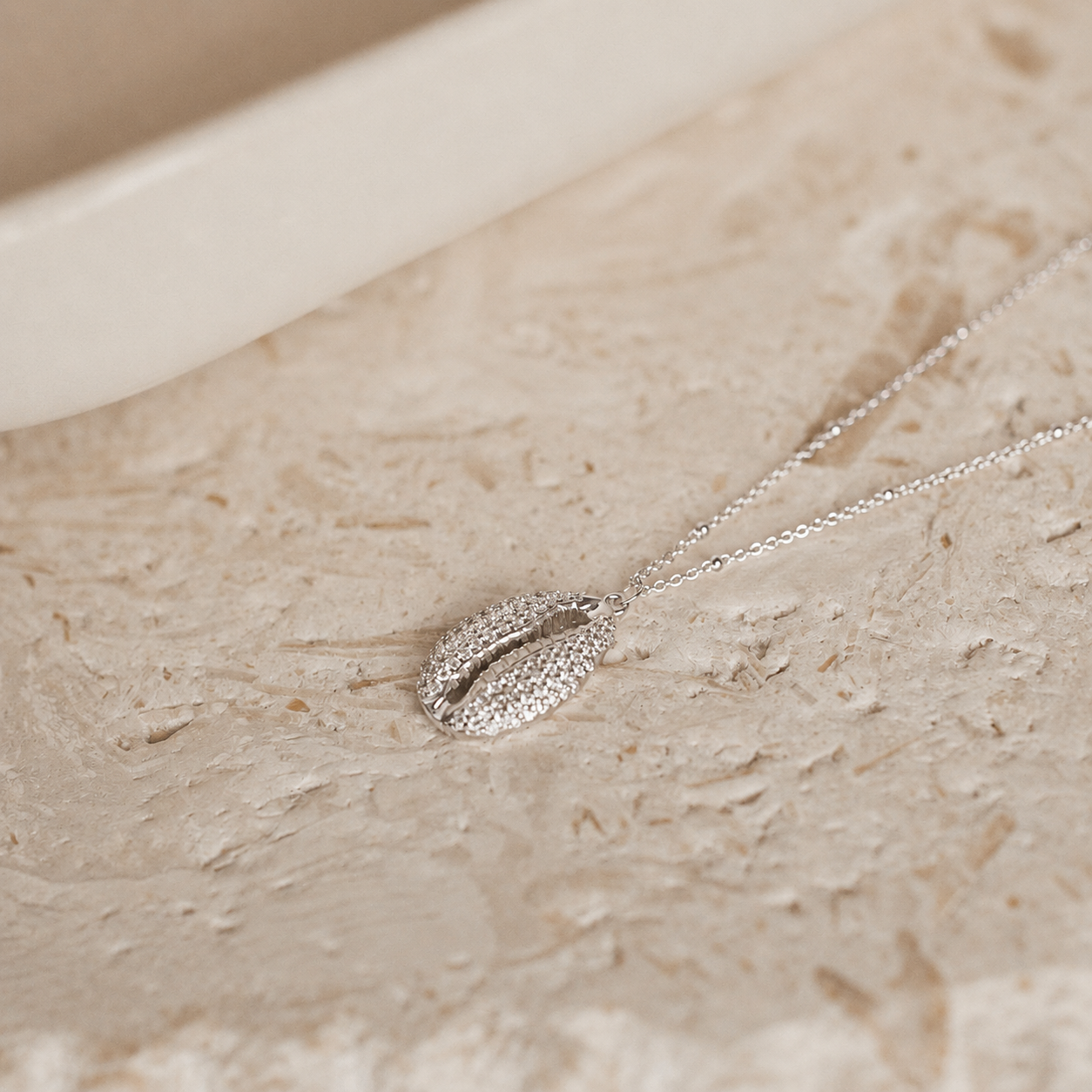 Pave Shell Necklace