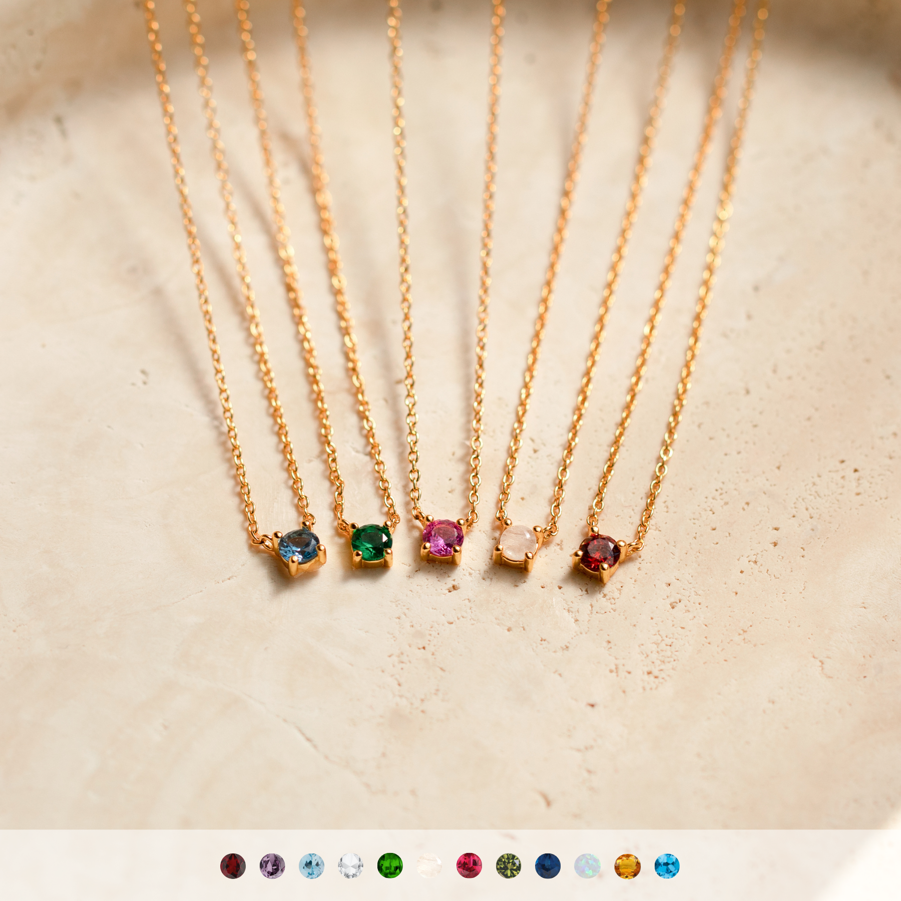 Embrace Meaningful Simplicity with Dainty Birthstone Necklaces