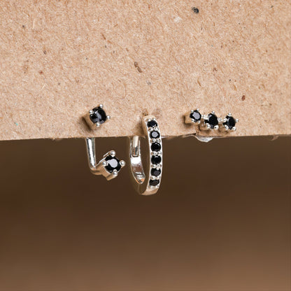 Black Diamond Earrings Set For Women/Girls