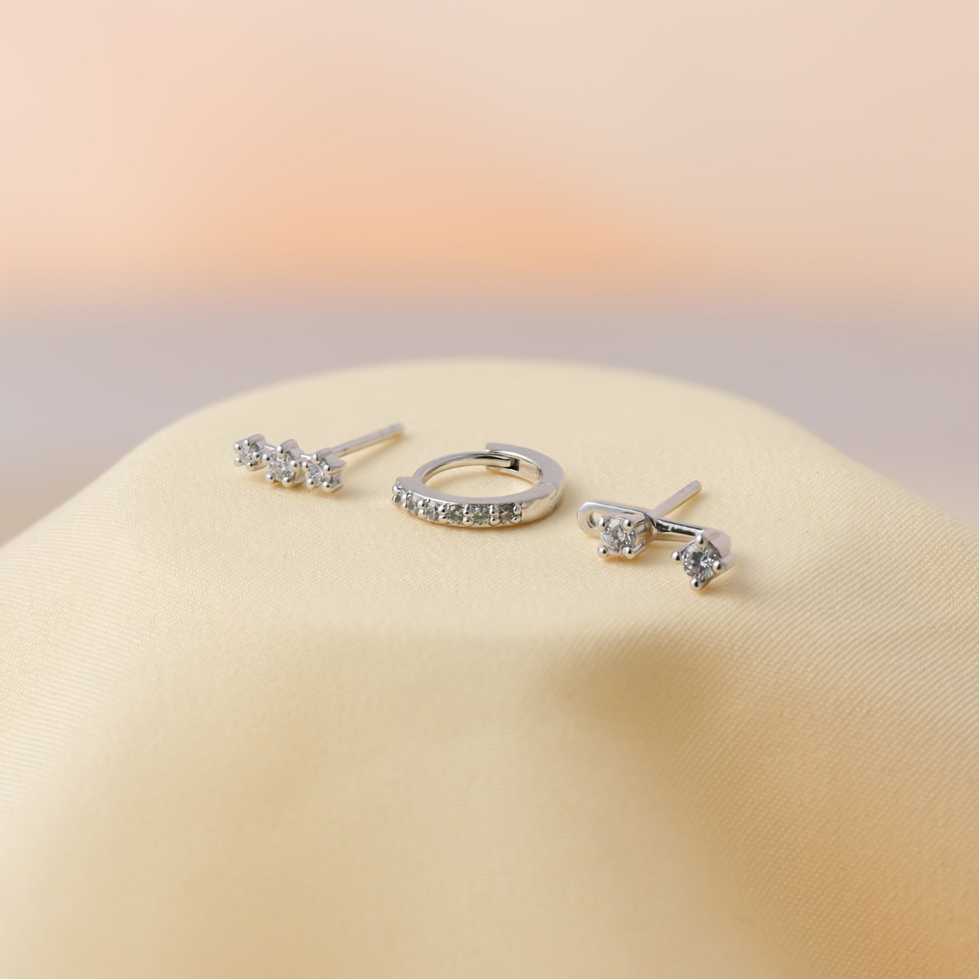 Trendy Diamond Earrings Set For Women/Girls