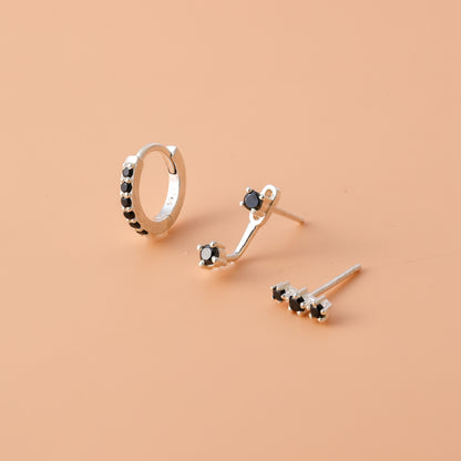 Black Diamond Earrings Set For Women/Girls
