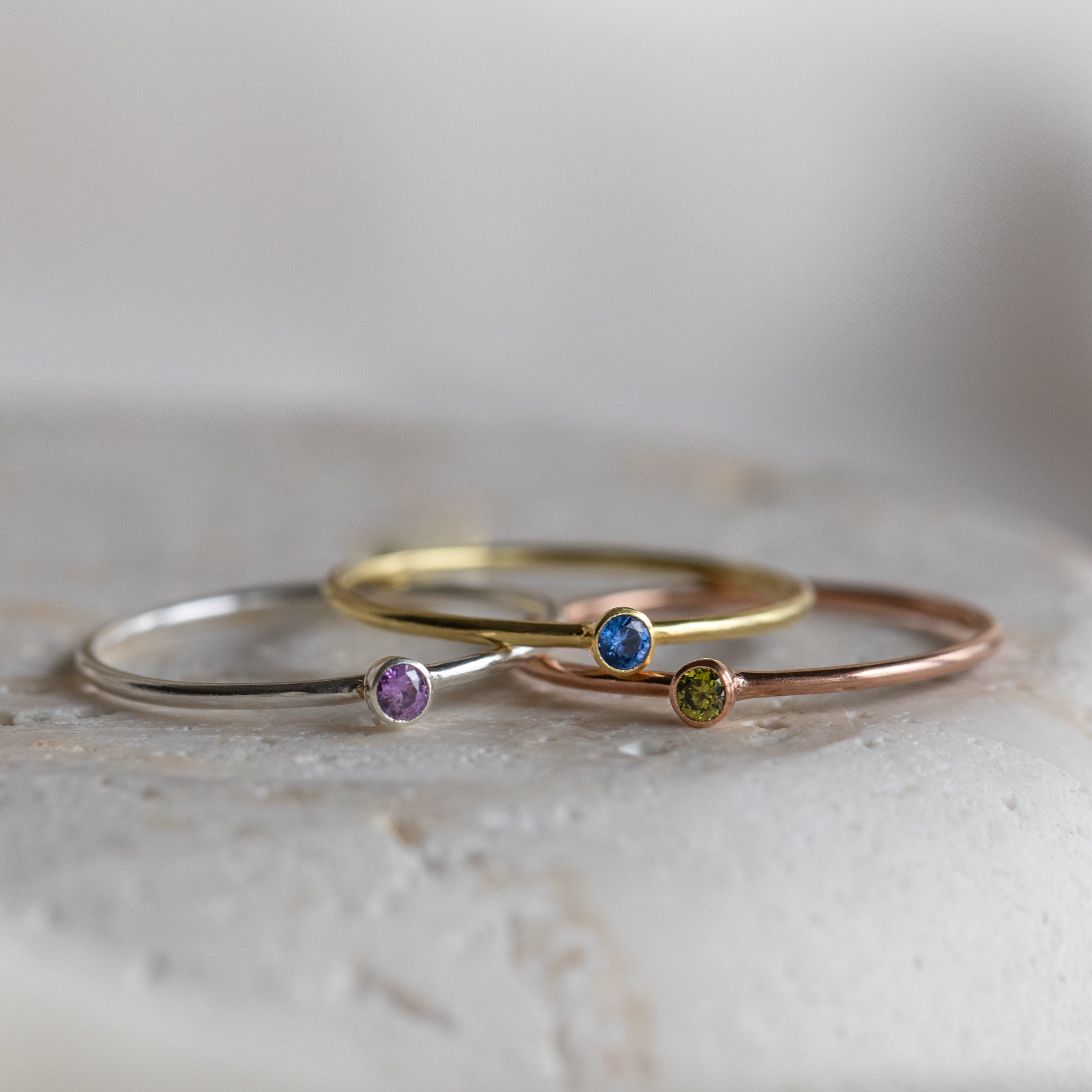 Sweet Charm: The Tiny Birthstone Ring
