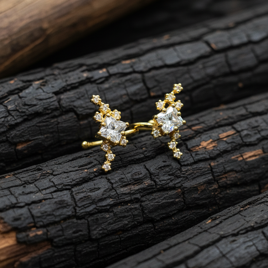 Princy Diamond Ear Cuffs
