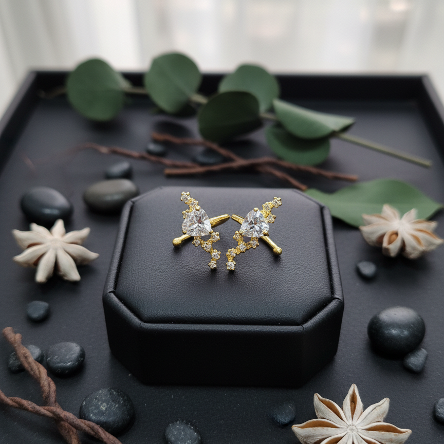 Triangle Diamond Ear Cuffs