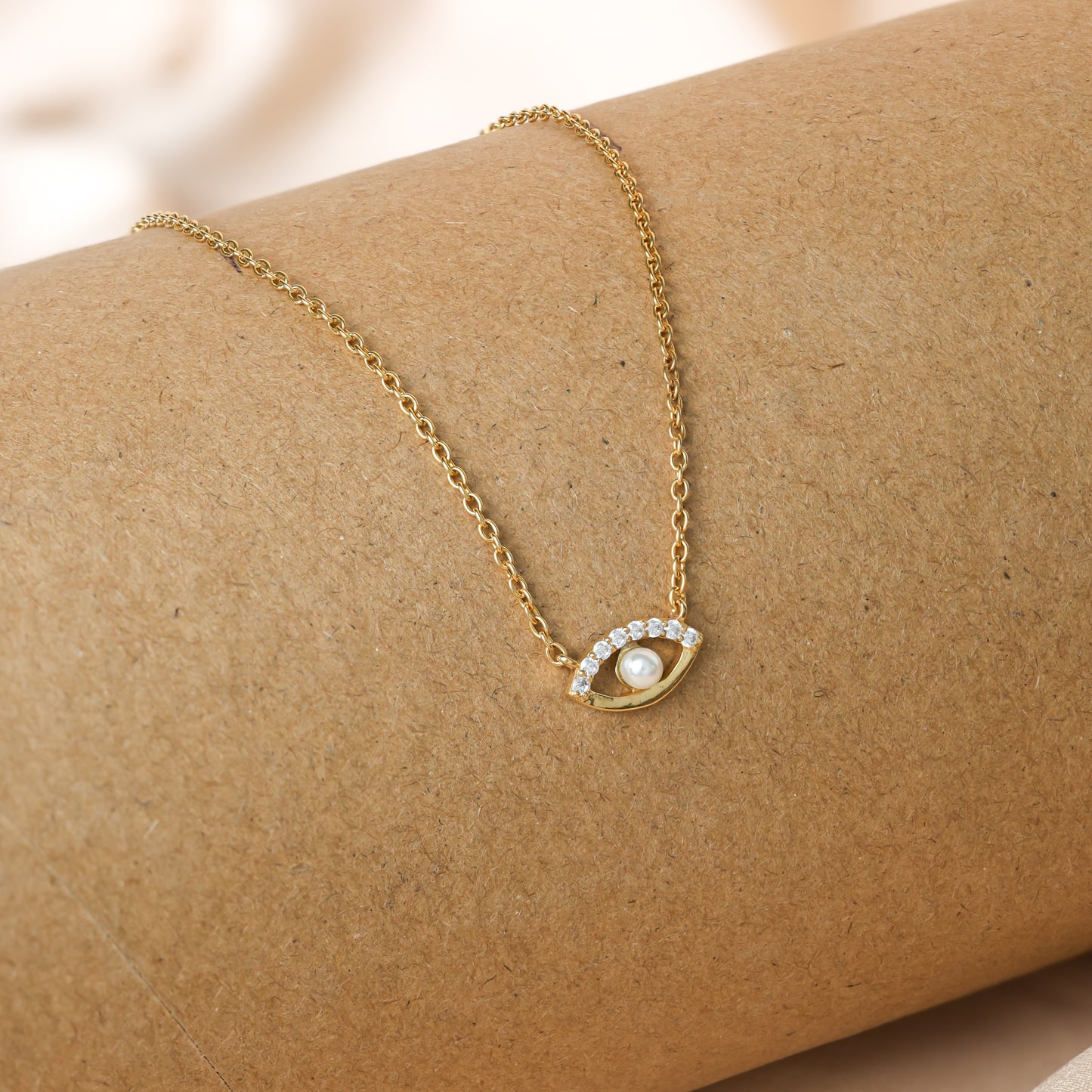 925 Silver Guardian's Blessing Evil Eye Diamond Necklace For Women/Girls