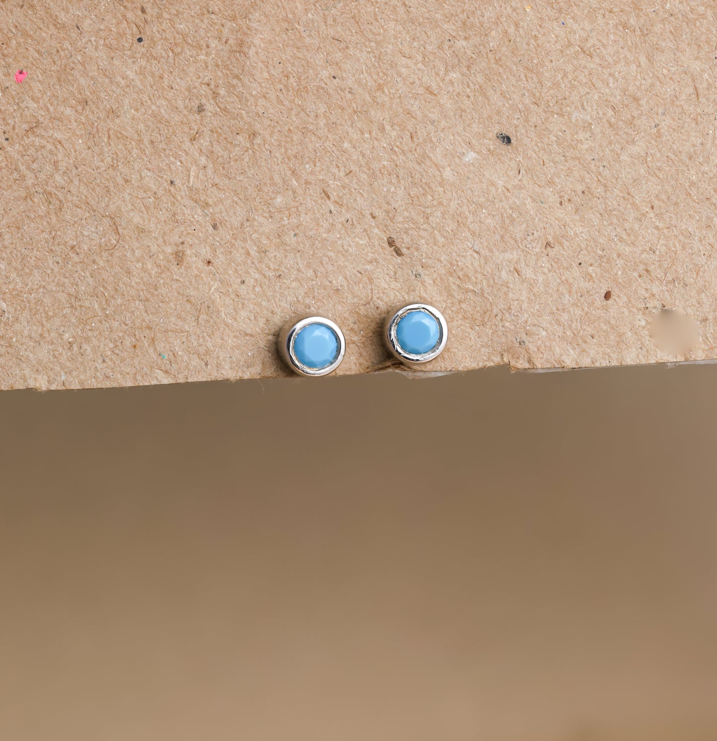 Blue Turquoise Stud Earrings For Women/Girls