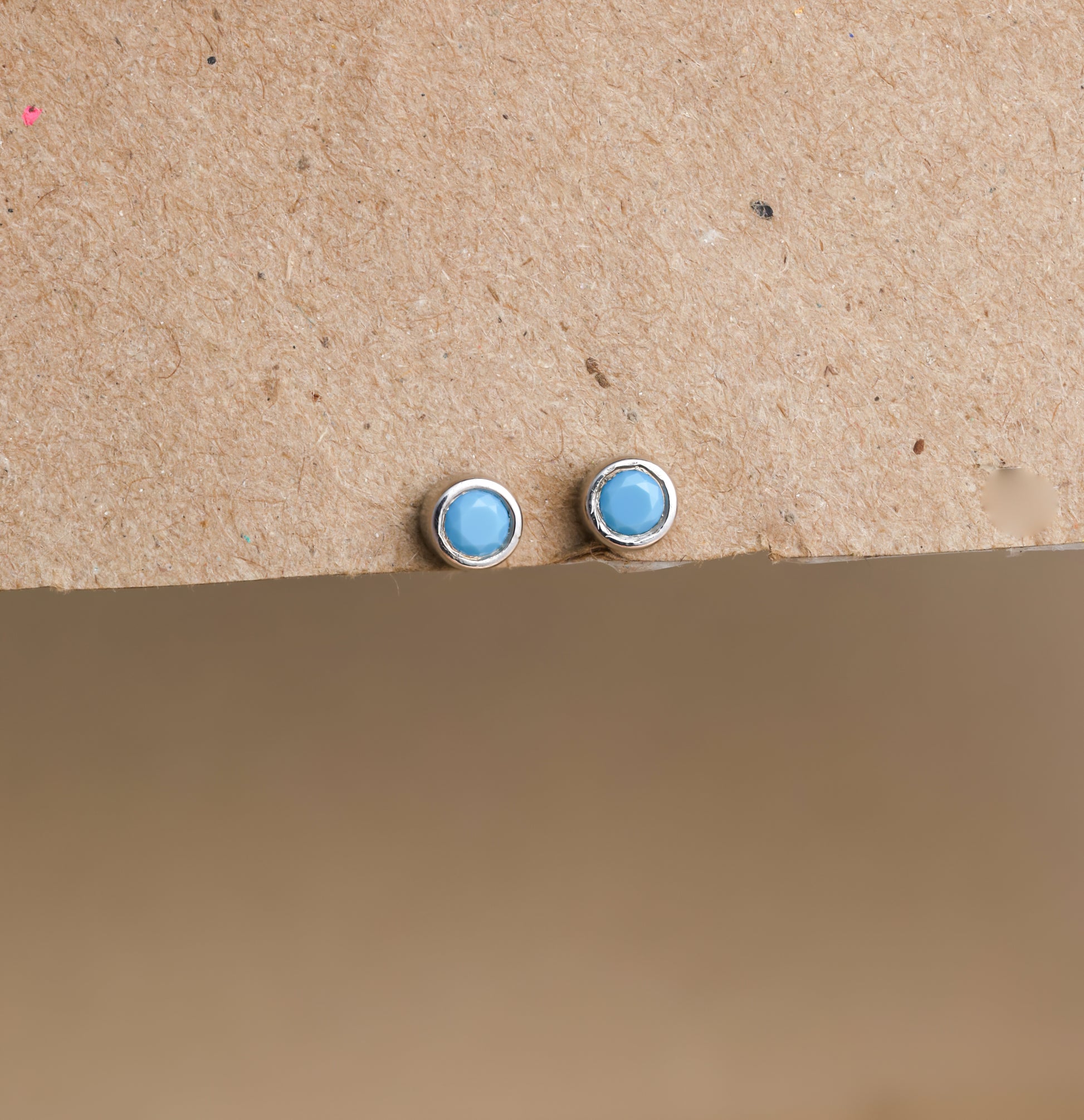 Blue Turquoise Stud Earrings For Women/Girls