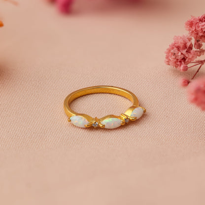 S 925 Trio Opal Ring For Women/Girl 