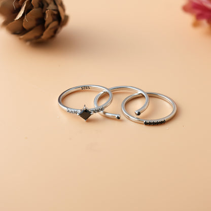 Black Abyss Ring Set