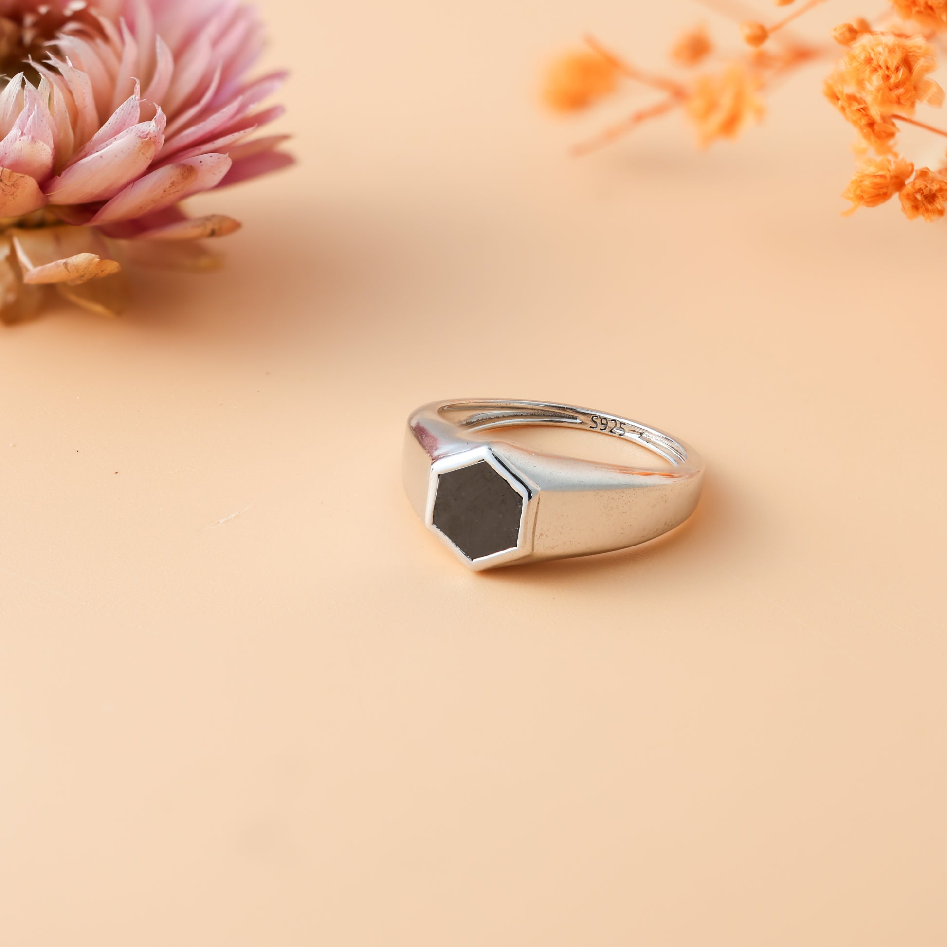 925 Silver Ember Signet Ring 