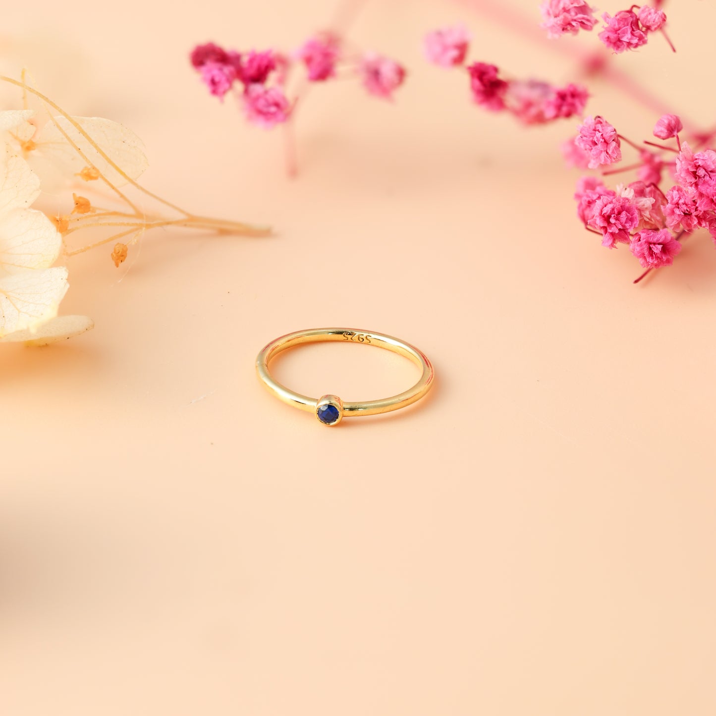 February Amethyst Birthstone Signet Ring For Women/Girls 