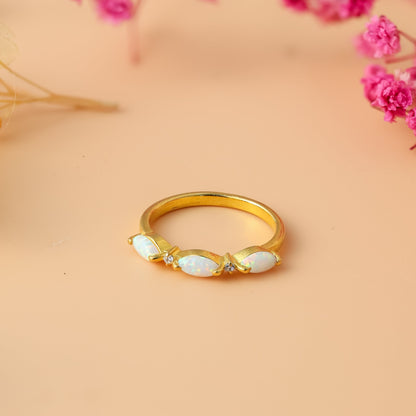 Opal Ring Gold Plated For Women/Girl