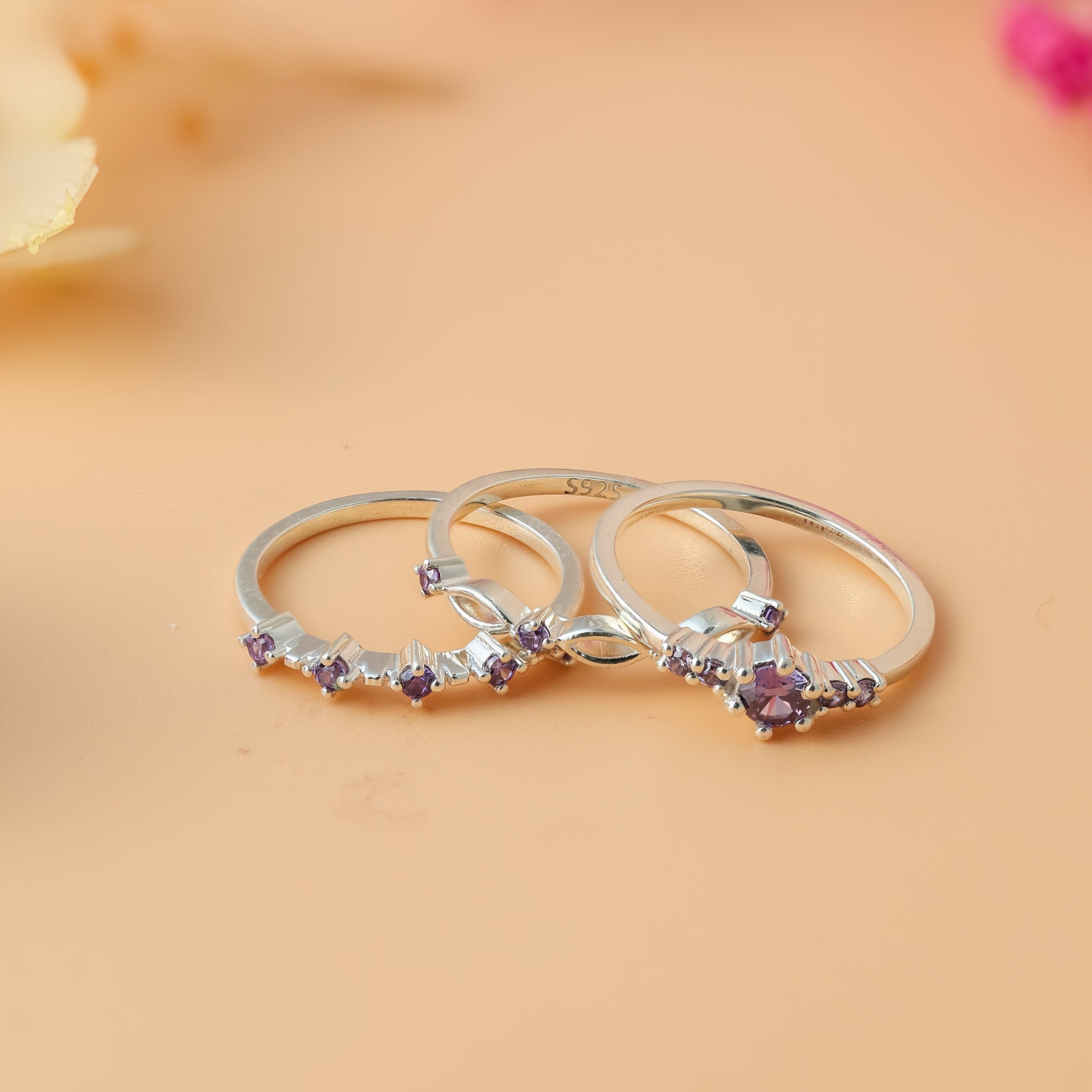 925 Silver Stacking Ring Set For Women/Girls