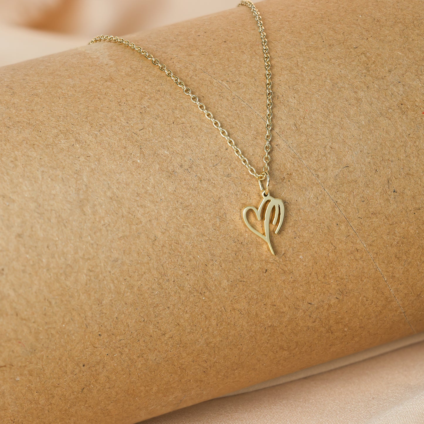 Initial Heart Necklace For Women/Girls