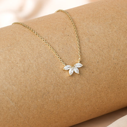 Stylist Marquise Diamond Necklace For Women/Girls