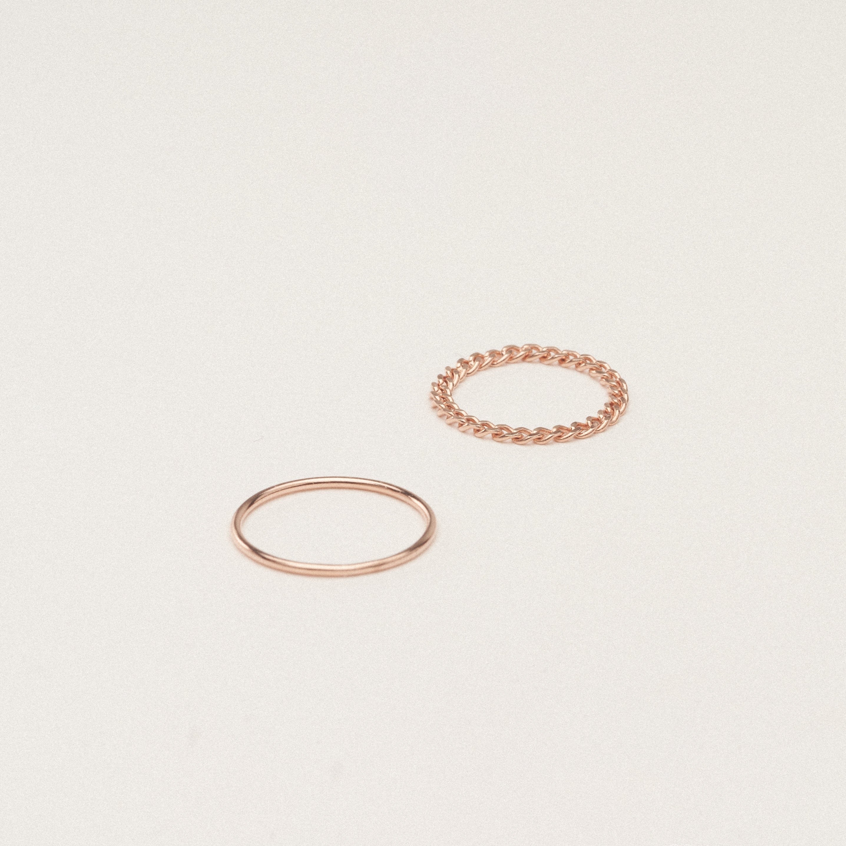 Elevate Your Style with Our Minimalist Bold Stacking Ring Set Rose Gold