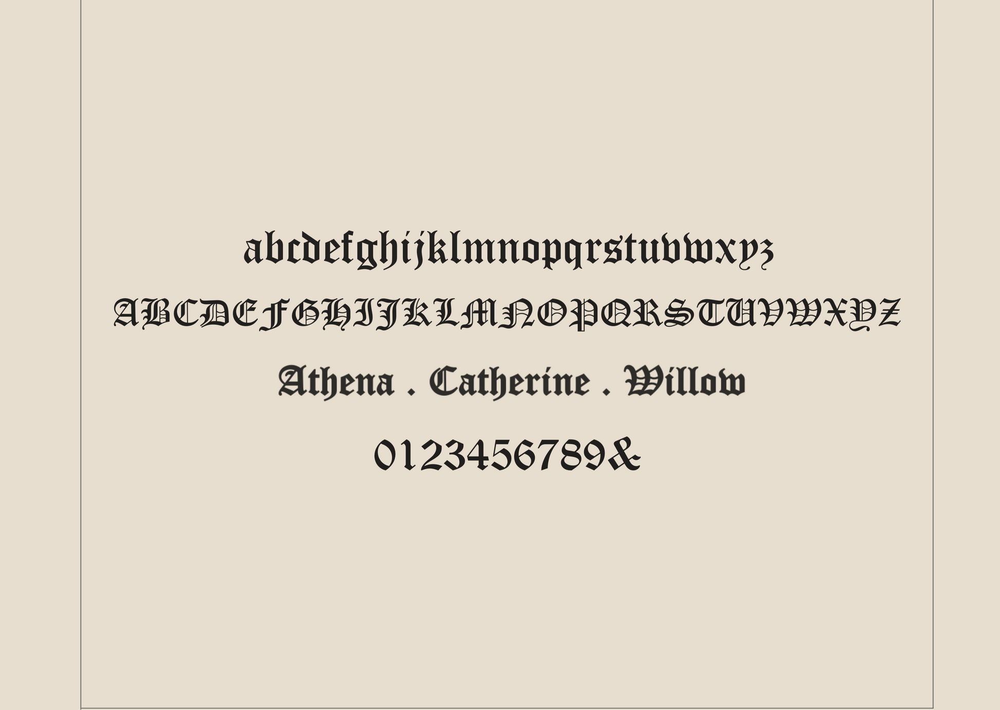 Old English Name Necklace in Curb Chain