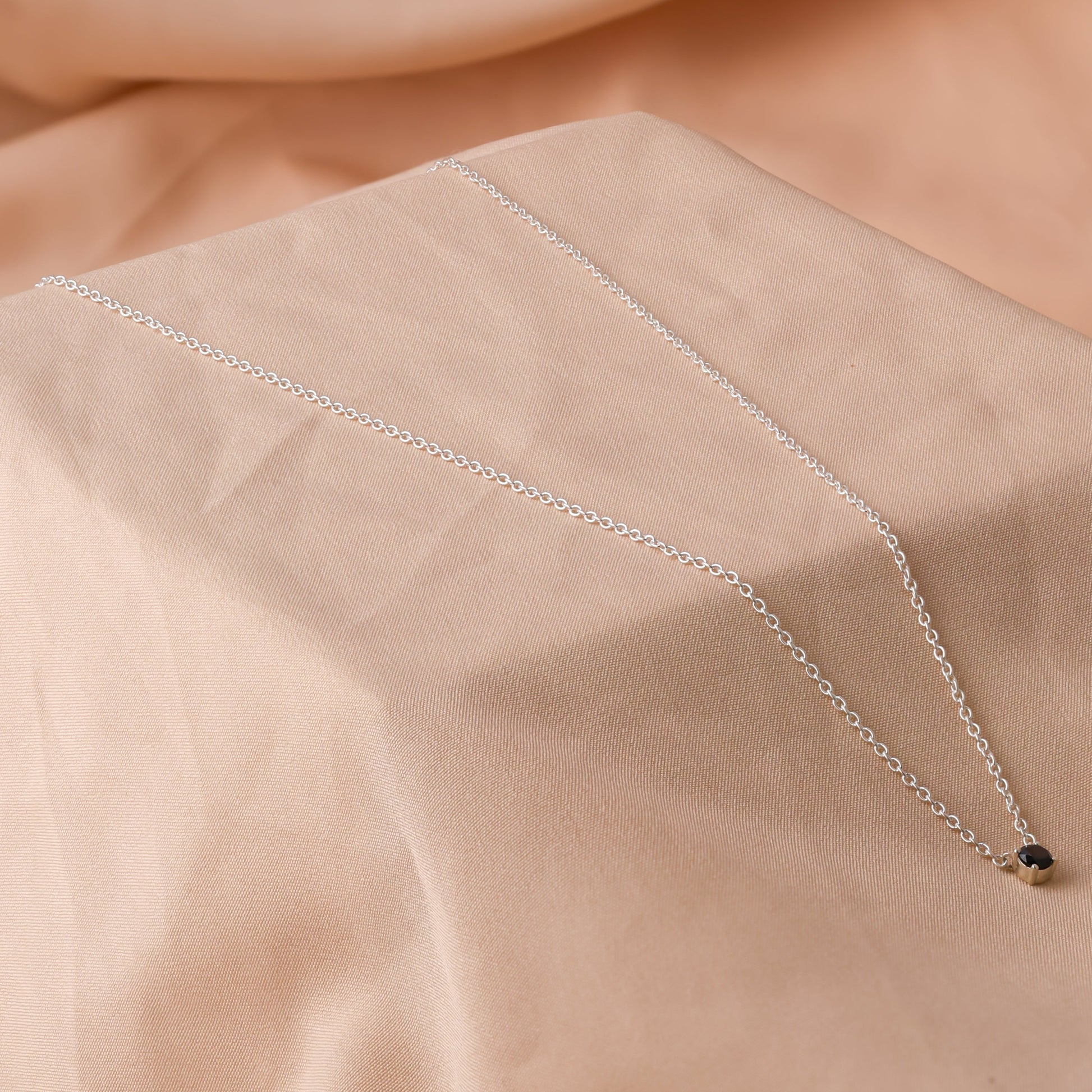 Onyx Dainty Diamond Necklace For Women/Girls