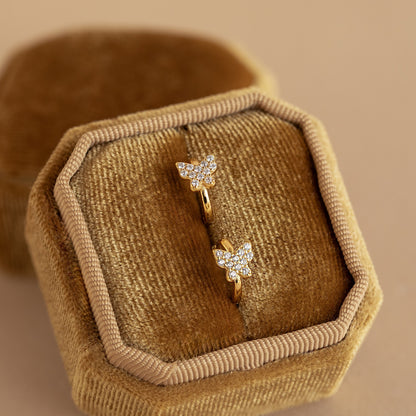 Pave_Butterfly_Mini_Huggies_18K_Gold_plated