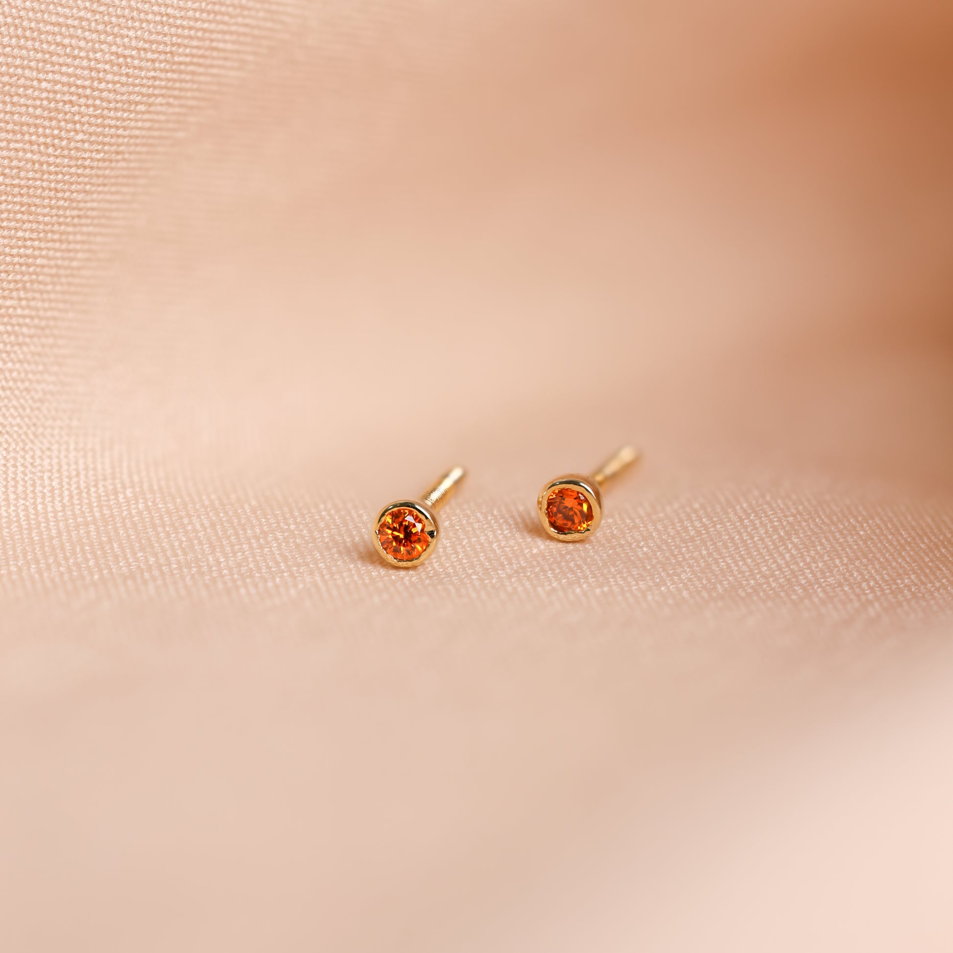 Personalized Birthstone Stud Earrings – LUXEZ - Main Image