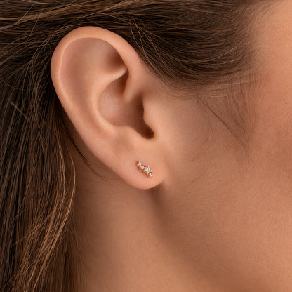 Nile Opal and Diamond Studs