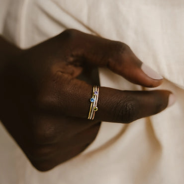 The Tiny Birthstone Ring