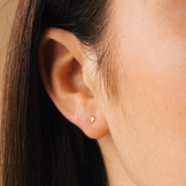 Tiny Cross Studs 925 Silver For Women/Girls