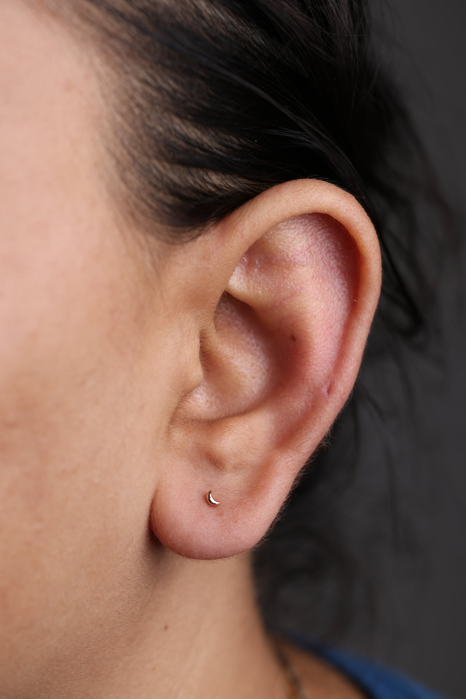 Tiny Moon Studs 