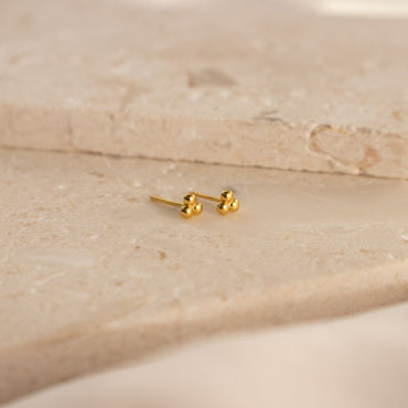 Trio Sphere Studs 18K Gold