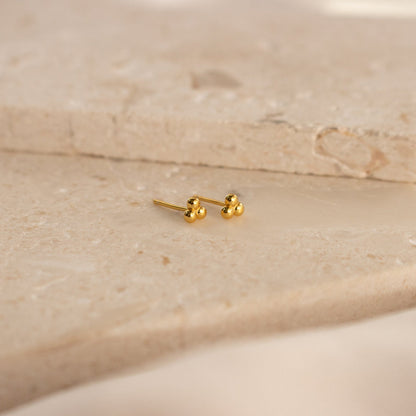 Trio Sphere Studs 18K Gold