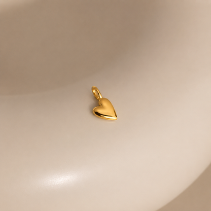 Luxe Puff Heart Charm