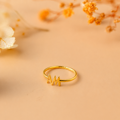 Duo Initial Ring: Personalized Elegance