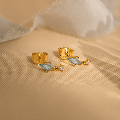 Whimsical Flight: Gemstone Kite Drop Earrings