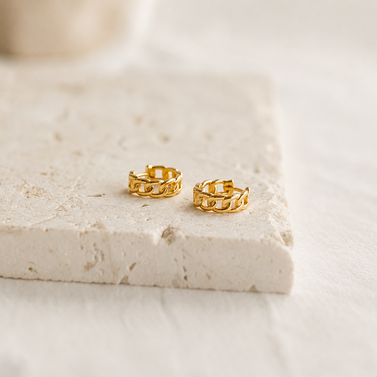 Chunky Chain Huggie Earrings