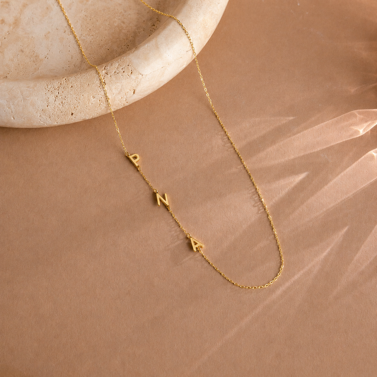 Sideways Initial Necklace