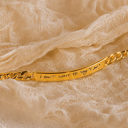 Men's Engraved Bar Bracelet