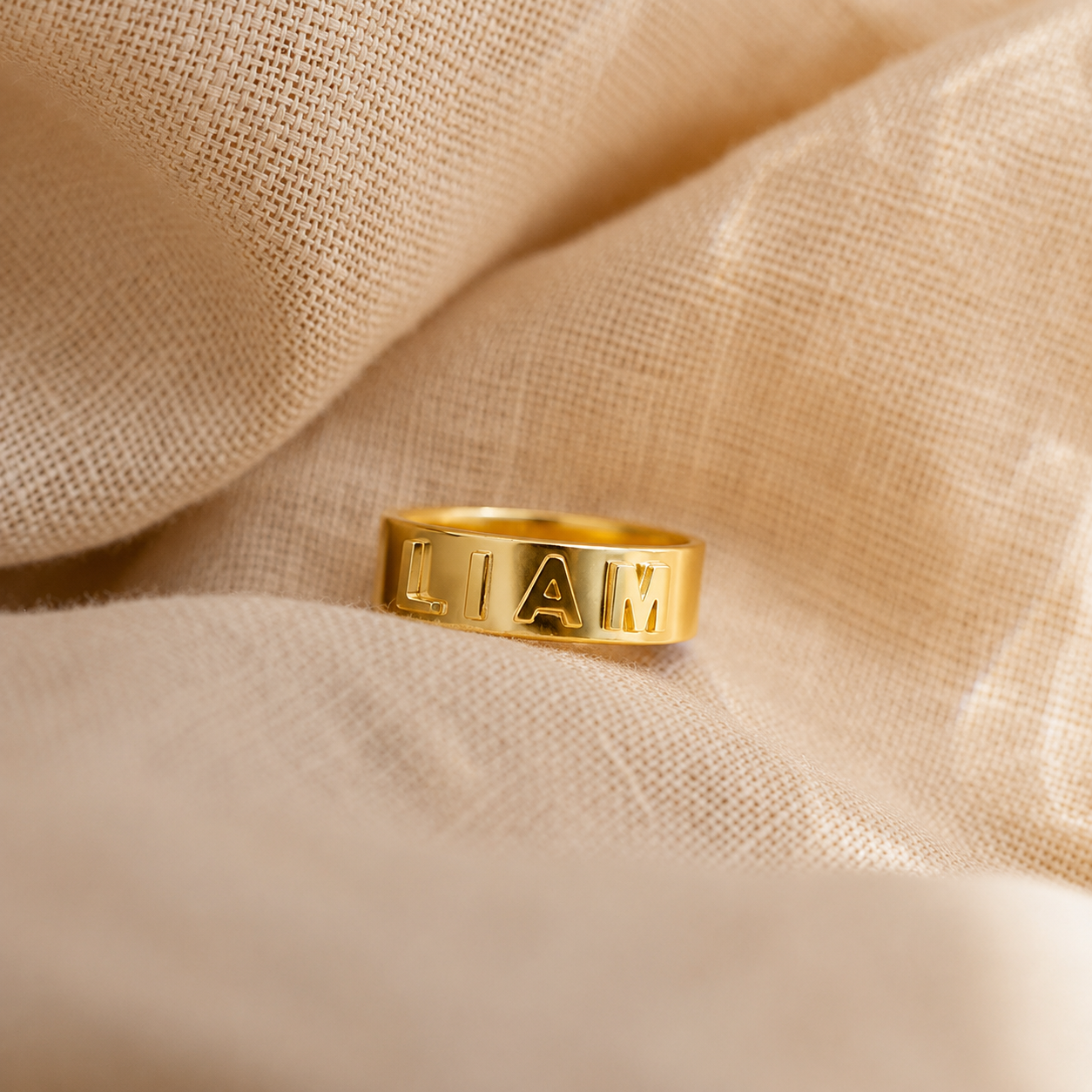 Customizable 3D Name Plate Ring