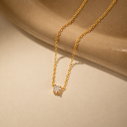 Hexagon Diamond Necklace