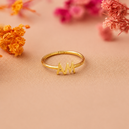 Duo Initial Ring: Personalized Elegance
