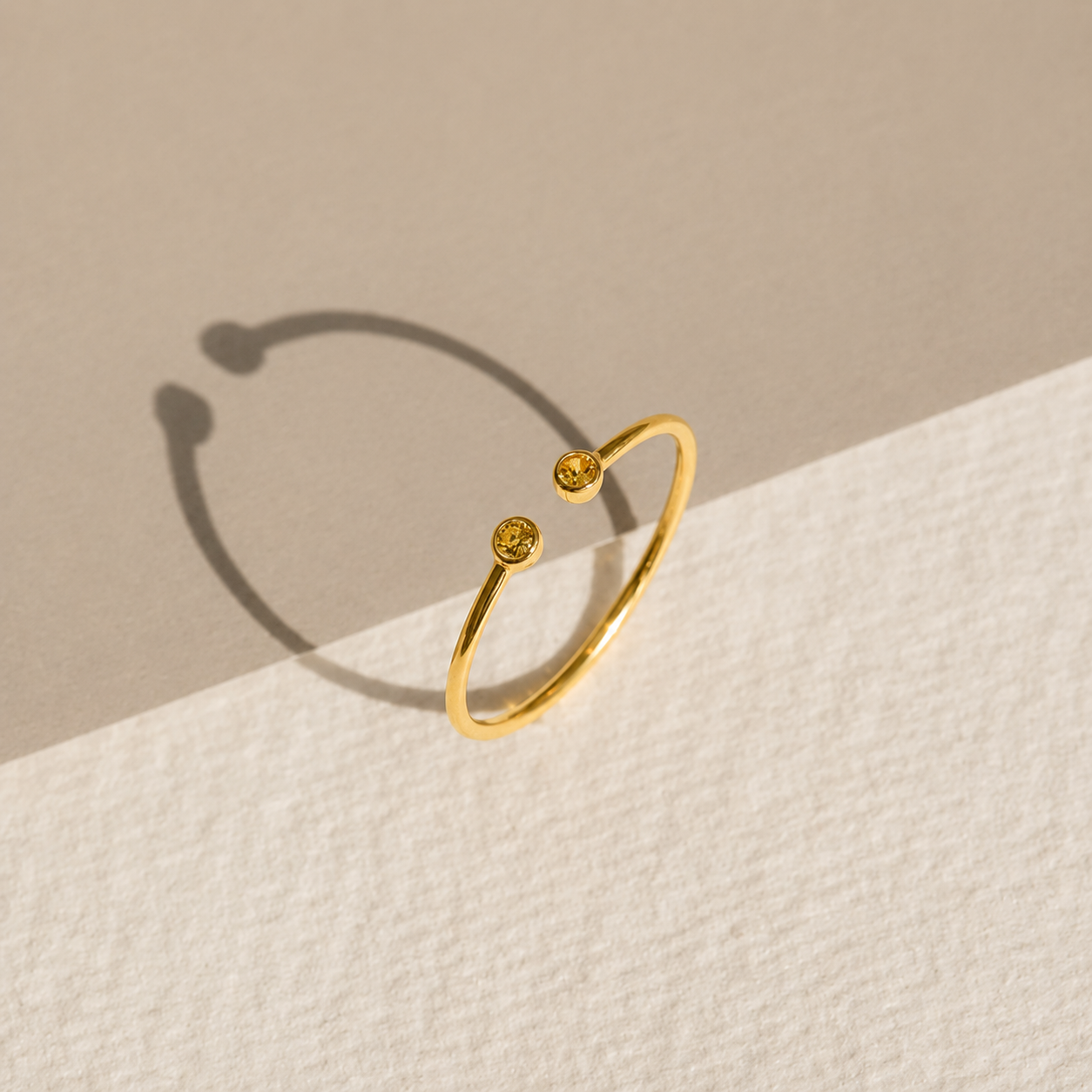 Tiny Dual Birthstone Ring
