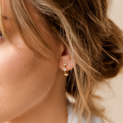 Ivy Flower Hoops