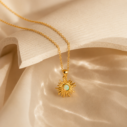 Opal Sun Necklace