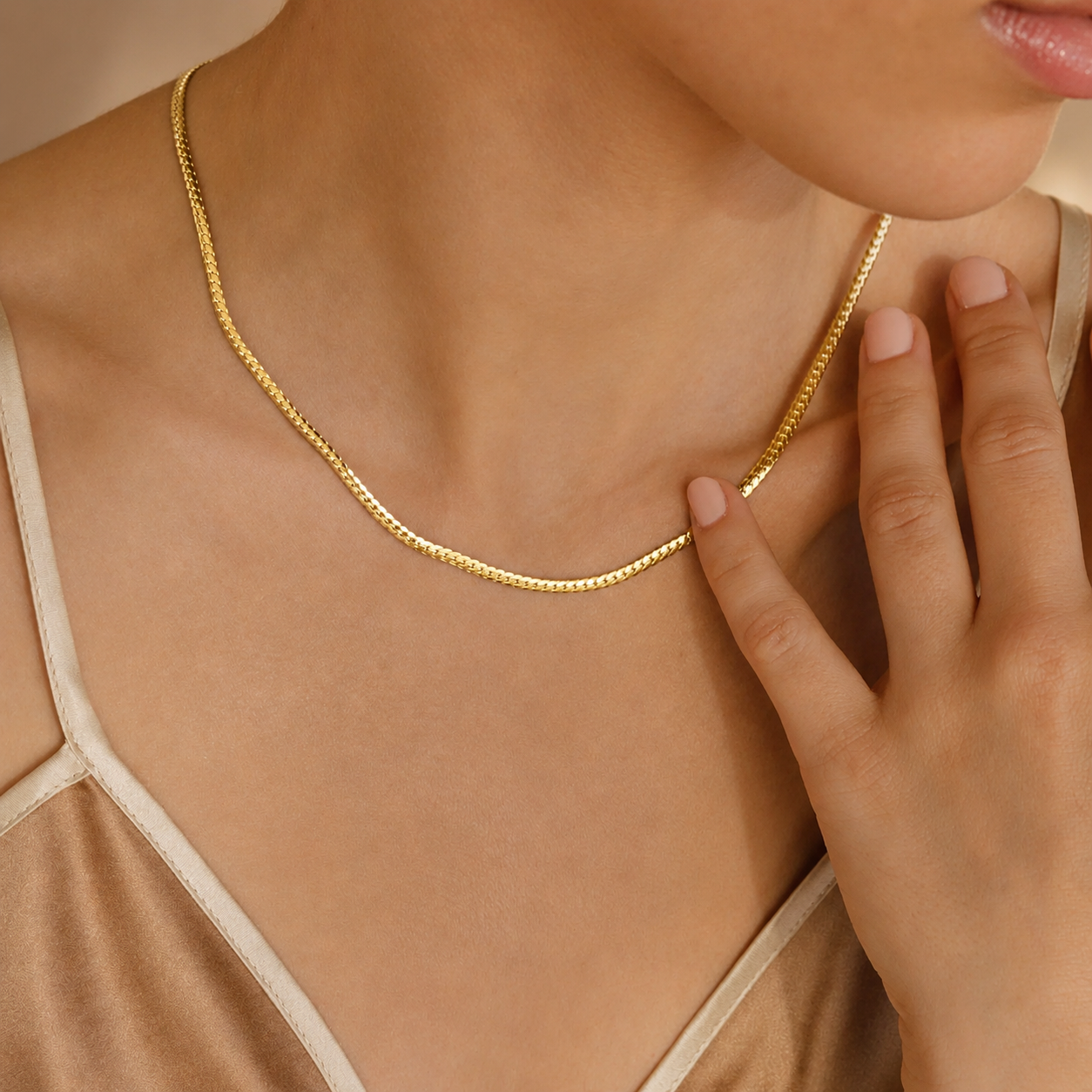 Minimalist Snake Chain Necklace