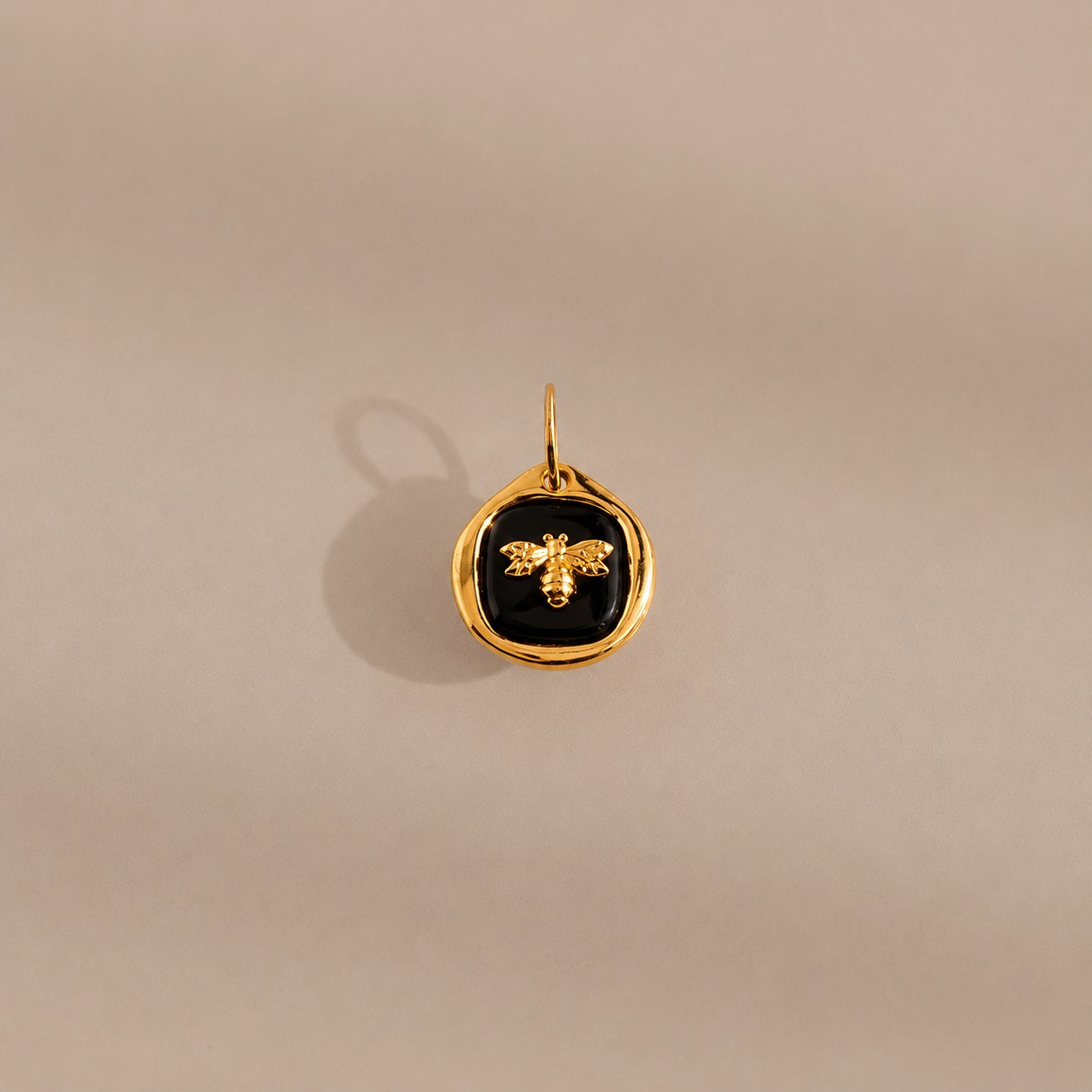 Honeybee Onyx Charm