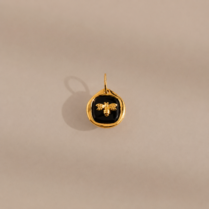 Honeybee Onyx Charm