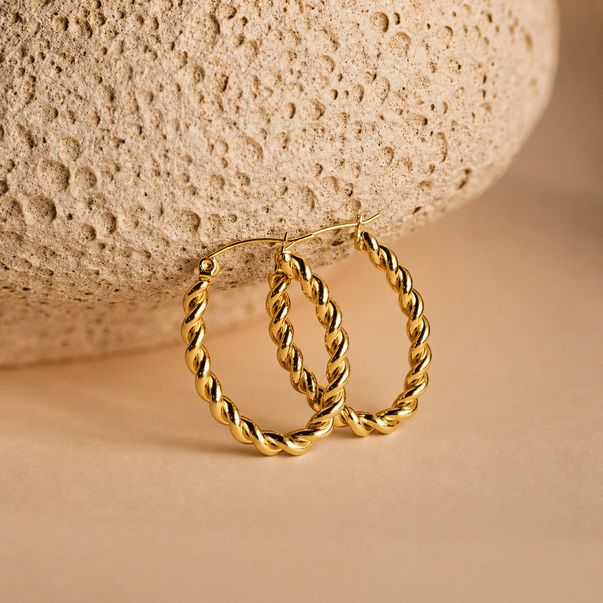 Bold Twisted Hoop Earrings